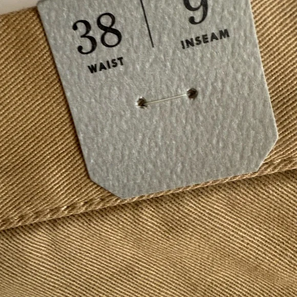 NWT J.Crew Men’s khaki shorts chino size 38 inseam 9 flat front black label - Picture 7 of 9